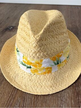 Janie and Jack Straw Hat in Natural with Pineapple Bow| Summer, Vacation Ready!